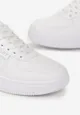 Białe Buty Sportowe przed Kostkę z Podwójnymi Sznurówkami Tiphia