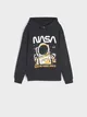 Bluza wykonana z bawełnianej dzianiny z nadrukiem NASA. - czarny