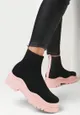 Czarno-Różowe Sneakersy Razia
