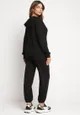 Czarny 2-częściowy Komplet Dresowy z Bluzą i Spodniami Apidra