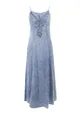 Niebieska Sukienka Jeansowa Parthonia