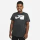 Koszulka treningowa z krótkim rękawem dla dużych dzieci (chłopców) Nike (o wydłużonym rozmiarze) - Czerń