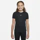 Koszulka z krótkim rękawem dla dużych dzieci (dziewcząt) Nike Dri-FIT One - Czerń