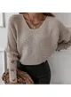 Beżowy sweterek z ozdobnymi guziczkami Seddath - beżowy