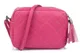 Różowa torebka damska listonoszka skórzana pikowana frędzel C75 różowy