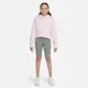 Dzianinowa bluza z kapturem i nadrukiem dla dużych dzieci (dziewcząt) Nike Sportswear - Różowy