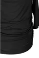 Czarna bluzka z dekoltem woda i marszczeniem HELEN