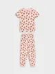 Wygodna, bawełniana piżama dwuczęściowa z nadrukiem Psiego Patrolu na całości. - różowy