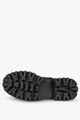 Czarne botki skórzane damskie lakierowane na pltformie z ozdobą produkt polski casu 60451