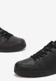 Czarne Sznurowane Buty Sportowe Przed Kostkę z Perforacją Reemtirs