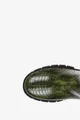 Zielone botki na platformie damskie z gumkami po bokach wzór wężowy casu er22wx4-g