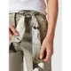 Cambio Spodnie z zakładkami w pasie ze wzorzystym paskiem z tkaniny model ‘Krystal’
