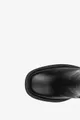 Czarne botki skórzane na platformie z gumkami po bokach produkt polski casu 8195