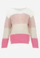 Biało-Różowy Sweter w Paski Tinyiko