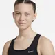 Stanik sportowy dla dużych dzieci (dziewcząt) Nike Swoosh - Czerń