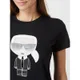 Karl Lagerfeld T-shirt z bawełny ekologicznej model ‘Ikonik Karl’