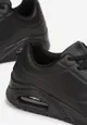 Czarne Sznurowane Buty Sportowe z Perforacją na Nosku Sportisa