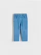 Spodnie o regularny fasonie, wykonane z bawełnianej tkaniny z domieszką elastycznych włókien. - niebieski