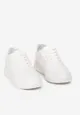 Białe Buty Sportowe Sznurowane z Perforacją Corise