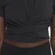 Damska asymetryczna koszulka z krótkim rękawem o standardowym kroju Nike Dri-FIT One Luxe - Czerń
