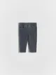 Spodnie typu jegginsy, wykonane z gładkiej dzianiny z bawełną i dodatkiem elastycznych włókien. - ciemnoszary