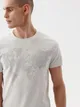 T-shirt męski ze strukturalnej tkaniny