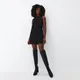 Trapezowa sukienka mini - Czarny