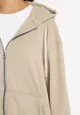 Ciemnobeżowy Komplet Dresowy 2-częściowy z Bluzą i Spodniami Notora