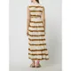 Cream Długa sukienka z efektem batiku model ‘Leigh’