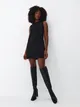 Trapezowa sukienka mini - Czarny