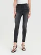 Spodnie jeansowe o kroju skinny, uszyte z bawełny z dodatkiem elastycznych włókien. - czarny