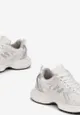 Białe Sneakersy Sznurowane na Grubej Podeszwie Kaolene