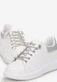Biało-Srebrne Sneakersy Naimasa