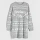 Sweter ze świątecznym motywem - Szary