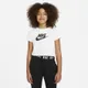 Krótki T-shirt dla dużych dzieci (dziewcząt) Nike Sportswear - Biel