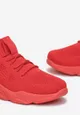 Czerwone Buty Sportowe z Elastyczną Cholewką na Płaskiej Podeszwie Losilu