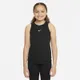 Koszulka bez rękawów dla dużych dzieci (dziewcząt) Nike Dri-FIT One - Czerń