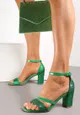 Zielone Sandały Shegana