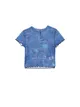 Niebieski T-shirt z siateczki mesh
