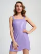 Sukienka mini z imitacji skóry - Fioletowy