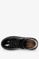 Czarne sneakersy skórzane lakierowane damskie creepersy sznurowane produkt polski casu 10150-z