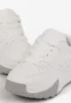 Białe Sneakersy z Ozdobnymi Sznurowadłami i Wstawkami Plesca