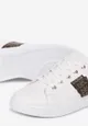 Biało-Brązowe Sneakersy z Wstawkami Dyvana