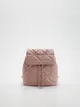 Pikowany plecak - Różowy