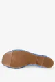 Niebieskie sandały skórzane damskie espadryle na koturnie z ozdobą produkt polski casu 2485