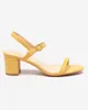 Sandały damskie na słupku w kolorze żółtym Usopi- Obuwie - Żółty