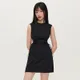 Czarna sukienka mini z wycięciami - Czarny