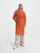 Płaszcz z paskiem - Pomarańczowy