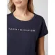 TOMMY HILFIGER T-shirt melanżowy z nadrukiem z logo