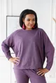 Liliowa oversizowa bluza plus size - Michaela